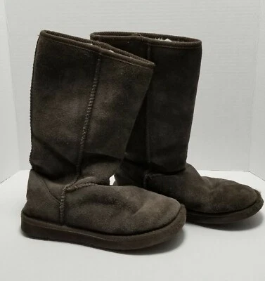 UKALA Women's 6 Brown Suede Boots Winter 100% MERINO WOOL LINED - Image 1 of 4