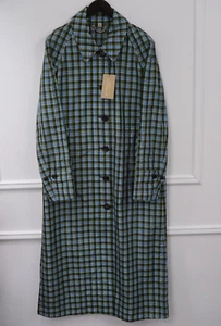 Women Burberry Trench Coat Long Carderbrook Made In Italy Azure Blue Size US4 - Picture 1 of 9