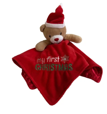 Baby Starters Santa Bear Rojo Primera Navidad Copo de Nieve Lovey Manta de Seguridad Foto 1 de 4