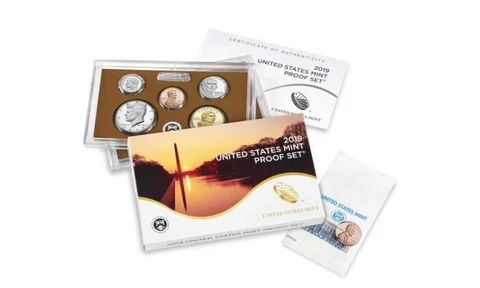 2019 S Clad Proof Set Original Box COA 11 Coins including 'W' Lincoln Cent Unc Cover