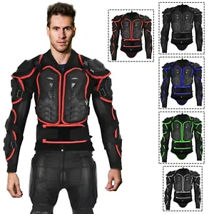 Men's Motorcycle Motorbike Body Armour Motocross / Skiing Jacket Spine Protector - Picture 1 of 24