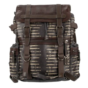 Dolce & Gabbana Military Canvas Leather Sword Pr. Backpack Bag Black Braun - Picture 1 of 10