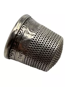 vintage sterling silver thimble art deco - Picture 1 of 4