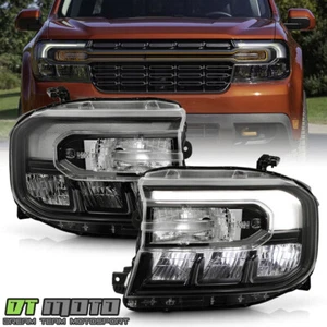 For 2022-2024 Ford Maverick Black w/ LED DRL Headlights Headlamps Set Left+Right - Picture 1 of 9