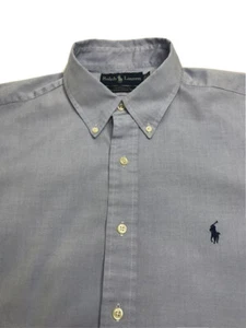 Camisa Oxford Ralph Lauren Etiqueta Azul Yarmouth Pinpoint Para Hombre •Talla 16.5-32/33 *USADA EN EXCELENTE ESTADO - Imagen 1 de 12