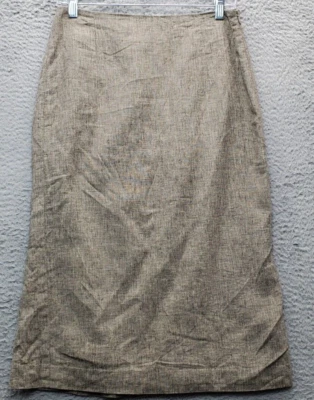 Falda recta y lápiz Banana Republic para mujer talla 4 marrón forrada ventilación cremallera lateral Foto 1 de 4