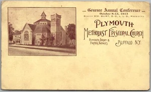 Postcard Plymouth Methodist Episcopal Church; Genesee Annual Conference 1913 Hs - Picture 1 of 2