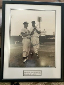 Foto autografiada firmada por Mickey Mantle y Ted Williams 16X20 cubierta superior UDA - Imagen 1 de 4