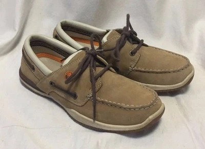 Zapatos informales de gamuza tostada Margaritaville Caught Boat Deck para mujer 7,5 5104H Foto 1 de 4