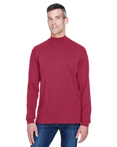Devon & Jones Adult Sueded Cotton Jersey Mock Turtleneck D420 XS-4XL - Picture 1 of 8