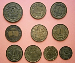 Lot of Old French Coins Dating From 1923 to 1990, circulated. - Picture 1 of 2