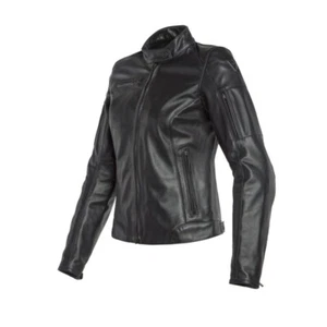 Motorrad Lederjacke Dainese Nikita 2 Lady schwarz Gr. 52 black leather jacket - Bild 1 von 1