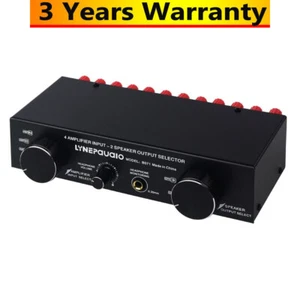 LINEPAUDIO Amplifier Speaker Switcher Selector Supports 4 IN 2 OUT/ 2 IN 4 OUT - Picture 1 of 7