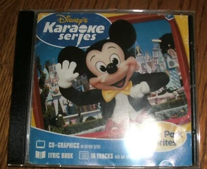 DISNEY'S KARAOKE - THEME PARK FAVORITES MUSIC CD, 16 TRACKS ON-SCREEN LYRICS - Picture 1 of 2