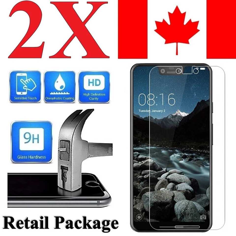 2 PACK Premium Screen Protector for Google Pixel 8 7 7a 6 6a 5 4a 4 3 3a XL 2 - Image 1 of 4