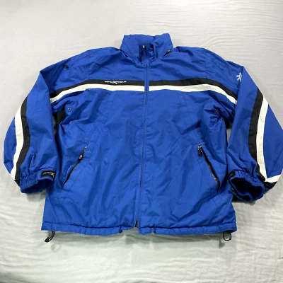 Chaqueta ZeroXposur Para Hombres Mediana Azul Aislada Capucha Nieve Lluvia Vellón Forrada Esquí Foto 1 de 4