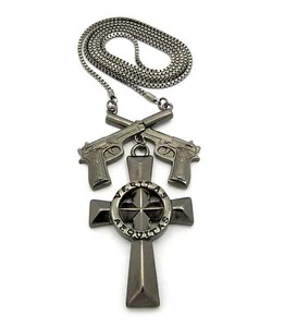 NEW VERITAS AEQUITAS CROSS BOONDOCK SAINTS PENDANT CHARM 30" BOX CHAIN NECKLACE - Picture 1 of 13