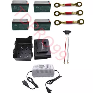 PACK 4 baterías 12V 12Ah 6-DZM-12 + cargador 48V + caja de baterías para go kart eléctrico - Imagen 1 de 12