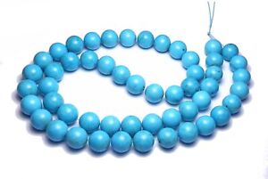 2 pcs SLEEPING BEAUTY TURQUOISE 10mm Round Beads AA NATURAL COLOR /R28