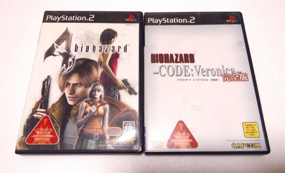 Lot 2 Biohazard 4 & Code Veronica set PS2 PlayStation 2 Resident Evil Japan Ver. - Image 1 of 4