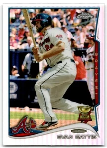 2014 Topps Chrome REFRACTORS Evan Gattis Atlanta Braves #156 - Picture 1 of 2