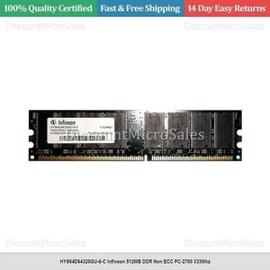 HYS64D64320GU-6-C Infineon 512MB DDR Non ECC PC-2700 333Mhz - Picture 1 of 1