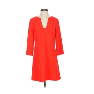Amanda Uprichard V Neck Orange Shift Casual Dress Size S - Picture 1 of 5