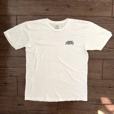 Vans Billiards Off The Wall Graphic T-Shirt White Size Large Classic Fit USED - Image 1 of 4