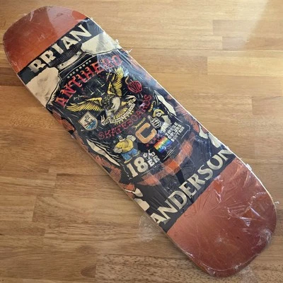 Tabla de skate antihéroe Brian Anderson colores voladores 9,25 x 32,25 nueva sellada  Foto 1 de 4