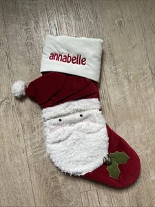 Keramik Scheune Scheune Kinder Strumpf Santa Weihnachten Jingle Glocke Pelz ANNABELLE - Bild 1 von 6