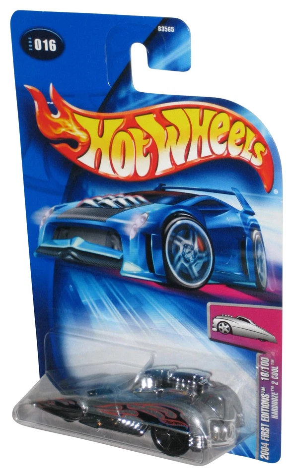 Hot Wheels 2004 First Editions 16/100 Silver Hardnoze 2 Cool Toy Car #016 - Image 1 of 1