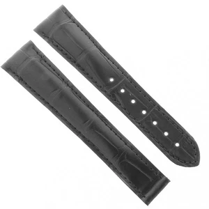 Cinturino Misure adatte a OMEGA Speedmaster tampa Alligatore Nero Opaco 20/18 mm - Foto 1 di 5