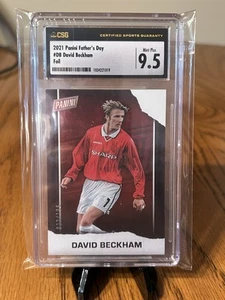 2021 Panini Father's Day Soccer Foil /199 David Beckham (Red Jersey) #DB CGC 9.5 - Picture 1 of 2