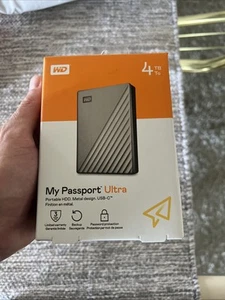 New WD My Passport Ultra 4TB WDBFTM0040BSL Free Ship - Afbeelding 1 van 3