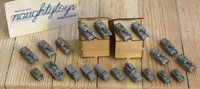 Lote De Colección Miniaturas De Metal Camión Tanque De Guerra Vehículos Del Ejército - 20 Piezas Mini Gris Foto 1 de 4