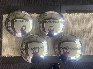 1940 Ford Deluxe Set of 4 Stainless Hubcaps - New 8” 01A-1130 - Picture 1 of 8
