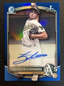 2025 Bowman #CPA-SE 1st Bowman True Blue Refractor Auto /150 Steven Echavarria - Picture 1 of 2