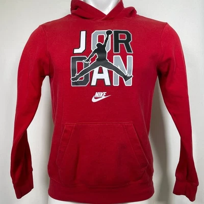 Nike Jordan Jumpman Logo Red Hoodie Sweatshirt Youth XL 13-15 Years - Image 1 of 4