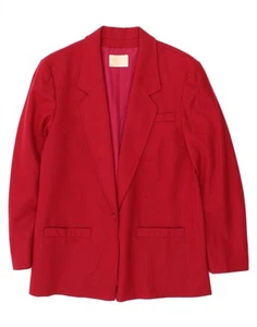 PENDLETON Womens 1 Button Blazer Jacket US 12 Large Red Virgin Wool IS01 - Picture 1 of 3