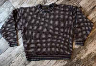 VINTAGE Eddie Bauer Sweater Mens Sz CL Shetland Wool Birdseye Crewneck Knit 90s - Image 1 of 4