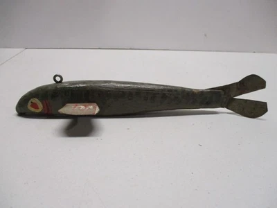 MINNESOTA SUCKER AÑOS 40 ~ SEÑUELO CON LANZA DE PECES ~ SEÑUELO DE PESCA EN HIELO Foto 1 de 4