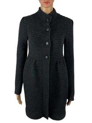 Theory 女式羊毛羊绒混纺开衫掸子 M 码黑色  — 第 1/4 张图片