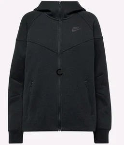 Nike Tech Fleece Damen Jacke schwarz Baumwollmischung Größe Small - UVP 110£ - Bild 1 von 17