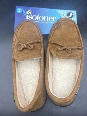 Isotoner Hombre Coñac Marrón Gel Infusión Espuma con Memoria Mocasines Zapatillas Talla M NUEVO Foto 1 de 4