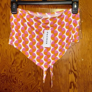 NEW Pacsun Womens Bandana Style Bandeau Crop Top Womens Size S Stretch NWT - Picture 1 of 6