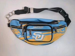 New Southern Jaguars Hip Bum Waist Fanny Pack Chain Accent Yellow Blue - Picture 1 of 15