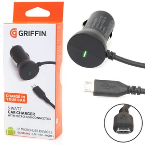 100 X Spécial Micro USB Voiture Chargeur 12V Sur 5V Griffin Données Câble Du - Photo 1/8