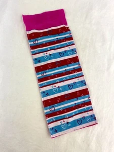 Mattel Barbie Doll Size REPLACEMENT SLEEPING BAG Camping Blue Pink Stripes Heart - Picture 1 of 3