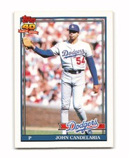 JOHN CANDELARIA - 1991 TOPPS TRADED BASEBALL - CARD #17T - LOS ANGELES DODGERS