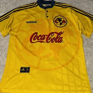 XL VTG adidas Club America soccer jersey Mexico shirt Aguilas 90s USA MX Mexico - Picture 1 of 12
